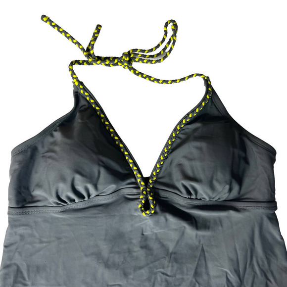 Converse One Star Women's Charcoal Gray Swim Tankini Top - Picture 3 of 4